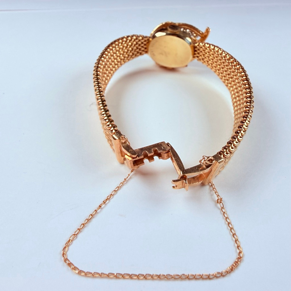 Estate 14K Solid Gold Altair Ladies Diamond Hidden Dial Bracelet Watch 1940's - Picture 12 of 16